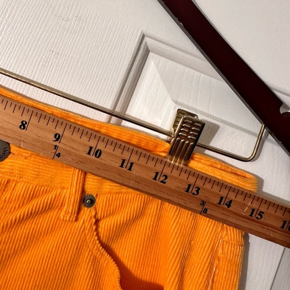 THEORY 6 VINTAGE Wilma Corduroy Straight Leg Crops Mid Rise FALL Autumn Gold - Picture 9 of 13